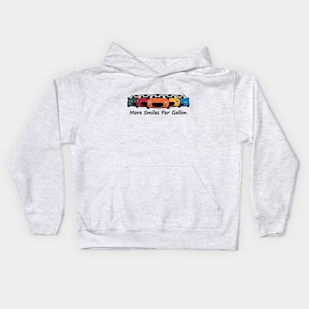 More Smiles Per Gallon Kids Hoodie by RFROADSTER